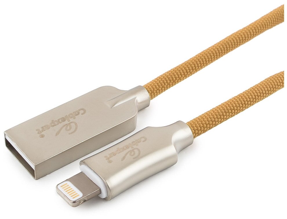 Аксессуар Gembird Cablexpert Platinum USB AM/Lightning 1m Gold CC-P-APUSB02Gd-1M