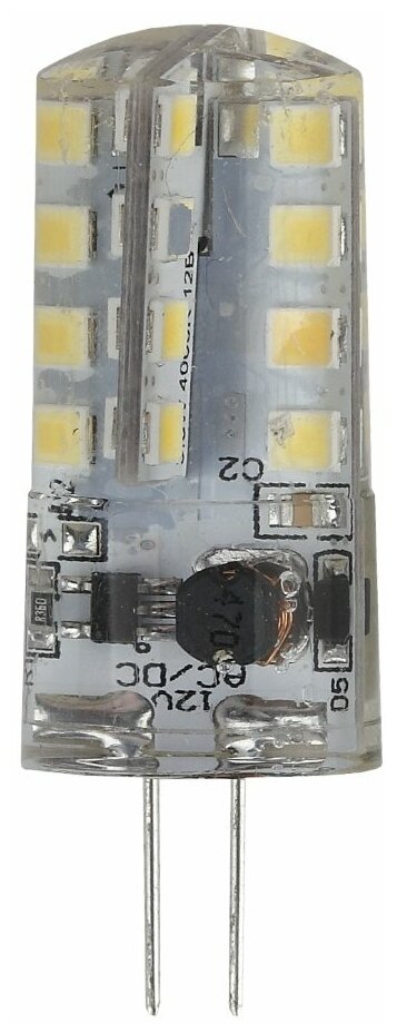 Лампа светодиод. (LED) Капсула G4 3Вт 240лм 4000К 12В AC/DC прозр. ЭРА