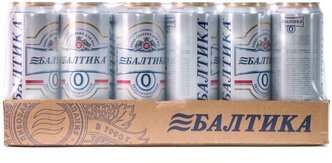 Пиво безалкогольное светлое Балтика №0 0,45 л х 24 шт 24 шт.