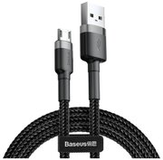 Кабель Baseus carfule USB - Micro 2.4A 1 м Серый + Черный (CAMKLF-BG1)