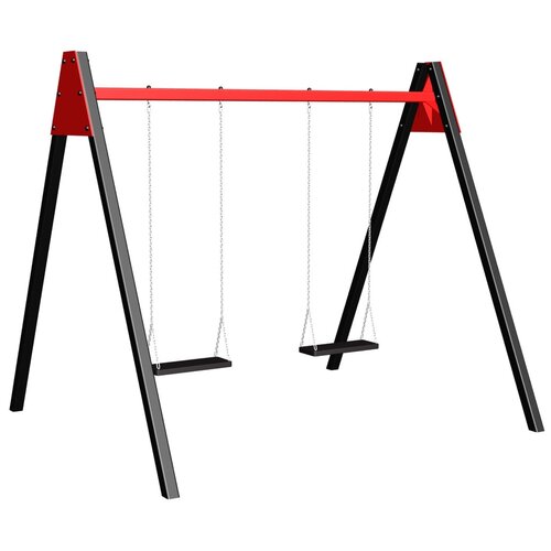 Детские уличные площадки СВ Групп Уличные качели Sv Sport Maxi (рама + качели деревянные на цепях 2 шт.) Длина:2,4 м