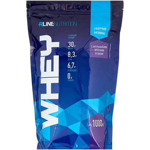 фото Протеин rlinesportnutrition whey, 1000 гр., малина