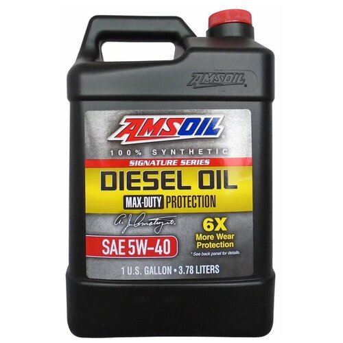 фото Синтетическое моторное масло amsoil signature series max-duty synthetic diesel oil 5w-40, 3.78 л