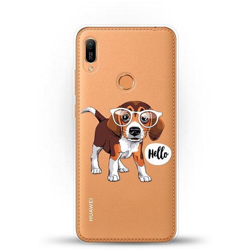 фото Силиконовый чехол hello бигль на huawei y6 (2019) andy & paul