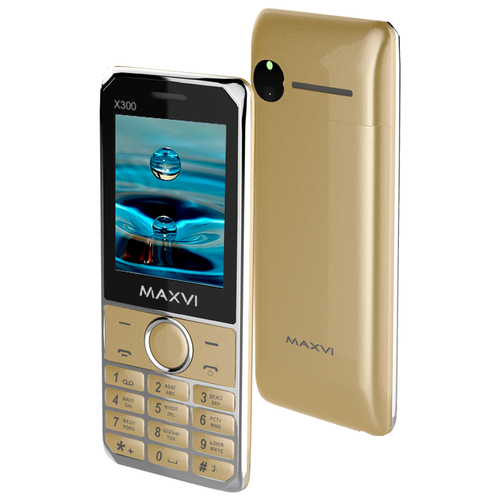 Телефон MAXVI X300, 2 SIM, золотой