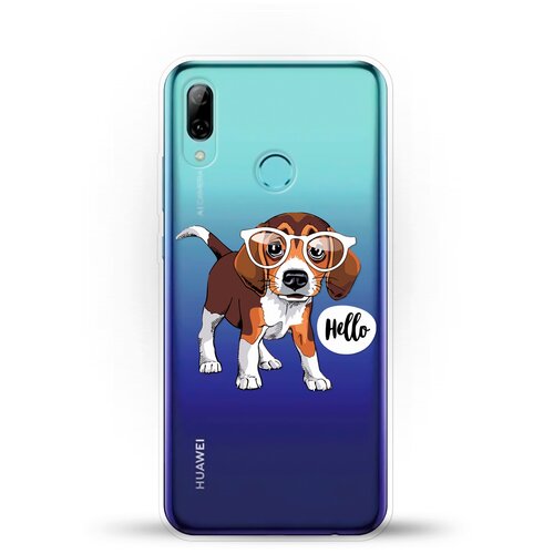фото Силиконовый чехол hello бигль на huawei p smart (2019) andy & paul