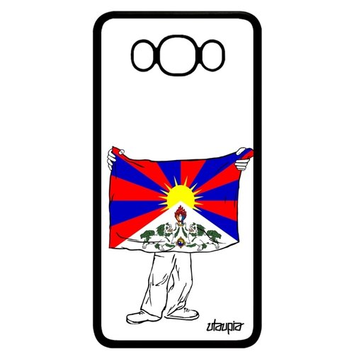 фото Чехол для телефонов samsung galaxy j7 2016, "флаг тибета с руками" туризм патриот utaupia