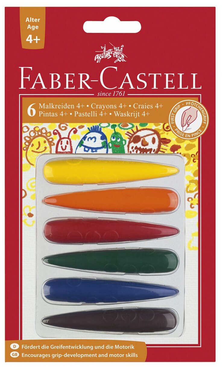 Faber-Castell Мелки для дошкольного возраста 6 цветов