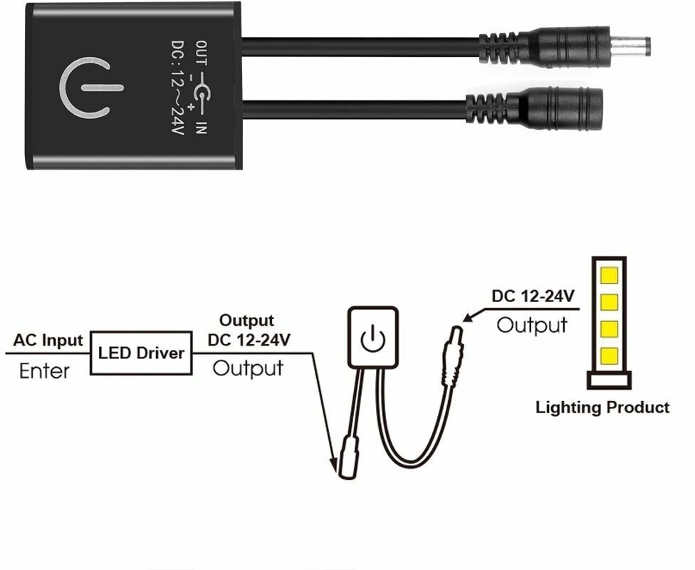 Бесконтактный ИК выключатель для светодиодной ленты 12В /24 В 3А - фотография № 7