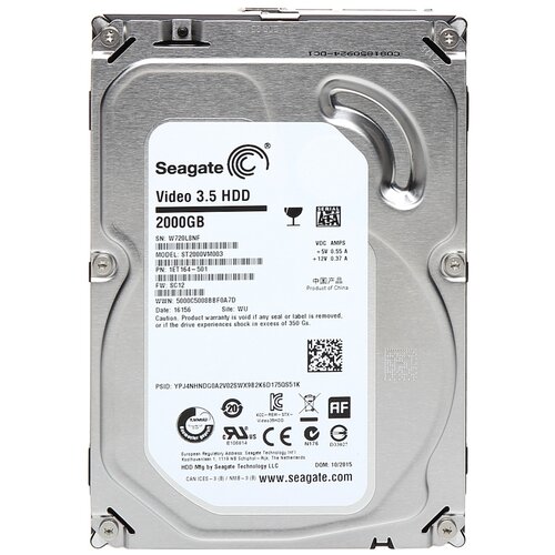 фото Seagate жесткий диск hdd 2.0tb seagate, sata-iii, 64mb, 5900rpm, pipeline hd #st2000vm003