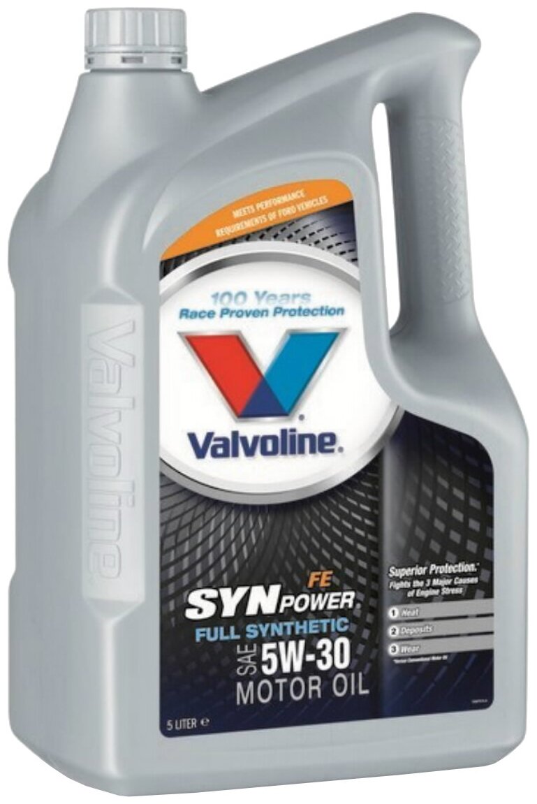 Синтетическое моторное масло VALVOLINE SynPower FE 5W-30, 5 л, 1 шт.