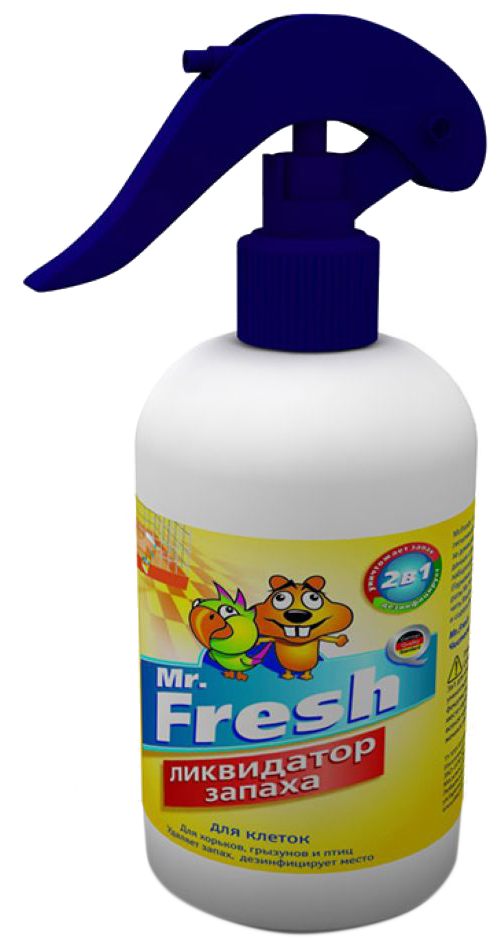 Средство Mr.Fresh для птиц 2в1 Ликвидатор запаха для клеток, 200мл - фото №1