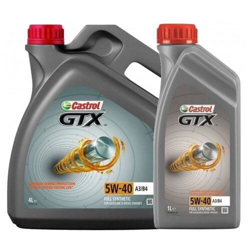 фото Синтетическое моторное масло castrol gtx 5w-40 a3/b4 5 л