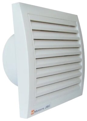Вытяжной тонкий вентилятор для ванной Mmotors ММ 100 квадратный с обратным клапаном белый