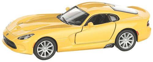 Легковой автомобиль Serinity Toys 2013 Dodge SRT Viper GTS (5363DKT) 1:36, 12.5 см, желтый