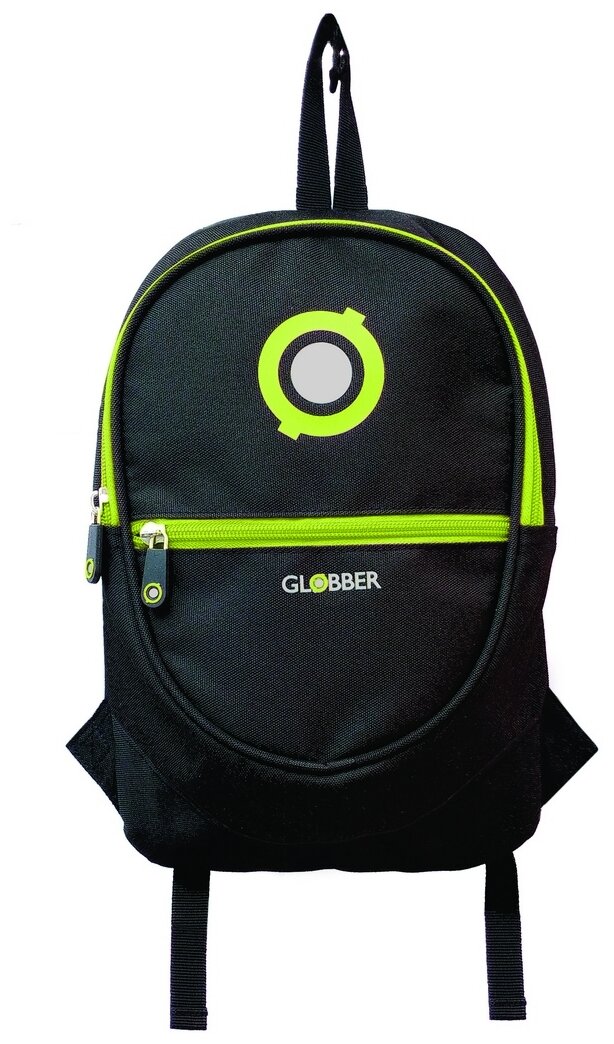 524-136 Рюкзак Globber для самокатов Junior Black/Lime Green