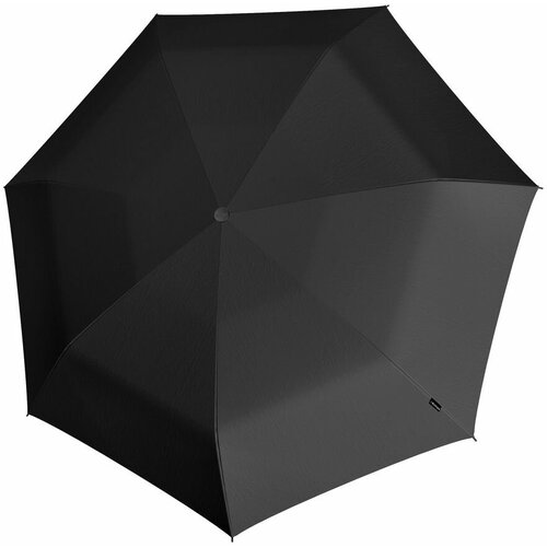 фото Мини-зонт knirps, механика, 5 сложений, купол 90 см., 7 спиц, система «антиветер», чехол в комплекте, черный