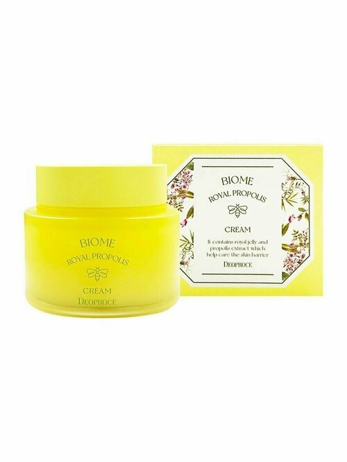 DEOPROCE BIOME ROYAL PROPOLIS CREAM Антивозрастной крем для лица с экстрактами маточного молочка и прополиса 80мл