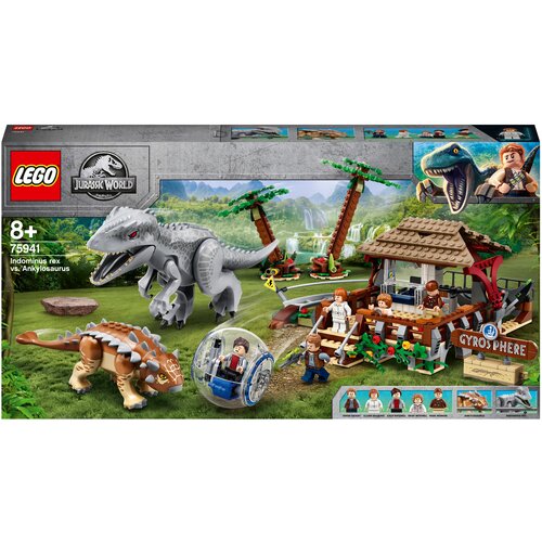 LEGO Jurassic World 75941 Индоминус-рекс против анкилозавра, 537 дет. lego® jurassic world 75938 тираннозавр против робота динозавра
