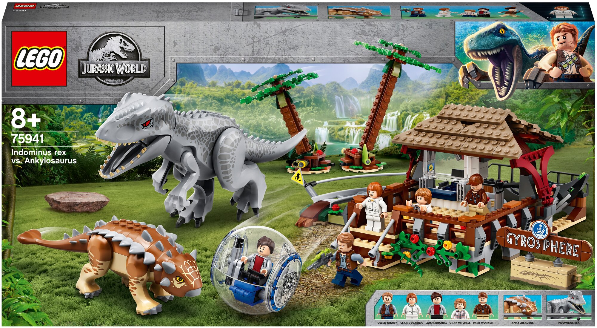 Конструктор LEGO Jurassic World Индоминус-рекс против Анкилозавра, 537 деталей (75941) - фото №1