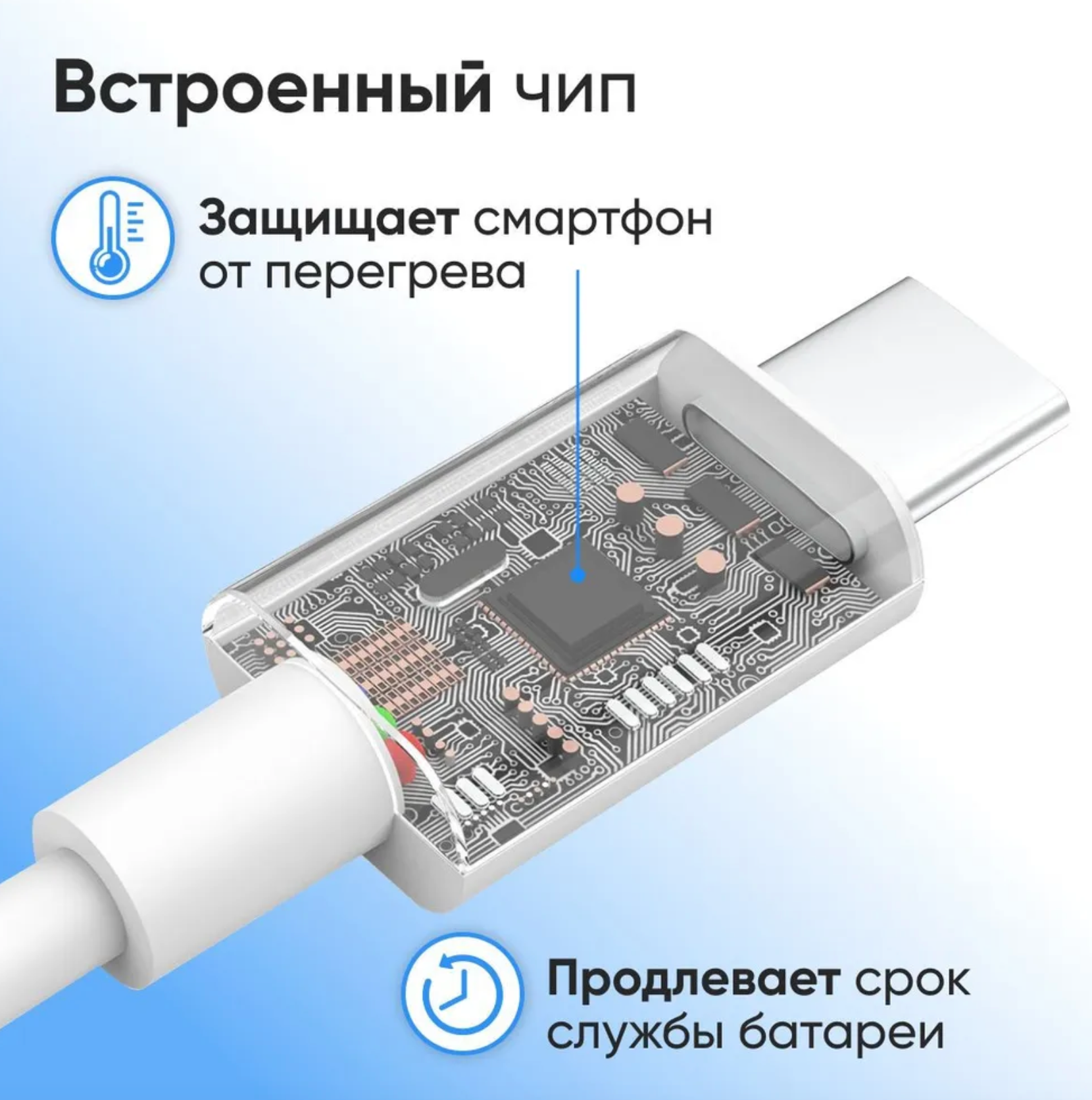 Провод для iPhone/iPad Type-C - Lightning 1м