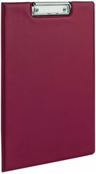 ОфисМаг Папка-планшет с верхним прижимом и крышкой А4, бордовый