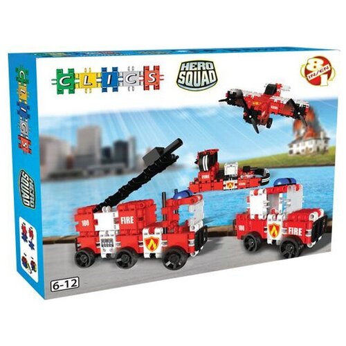 Пластиковый конструктор Clics Пожарная команда, BC007