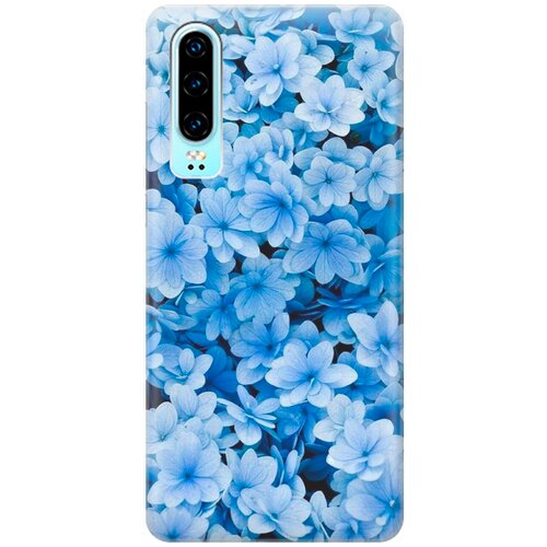 RE: PA Накладка Transparent для Huawei P30 с принтом Голубые цветочки re pa накладка transparent для huawei p smart 2021 с принтом голубые цветочки
