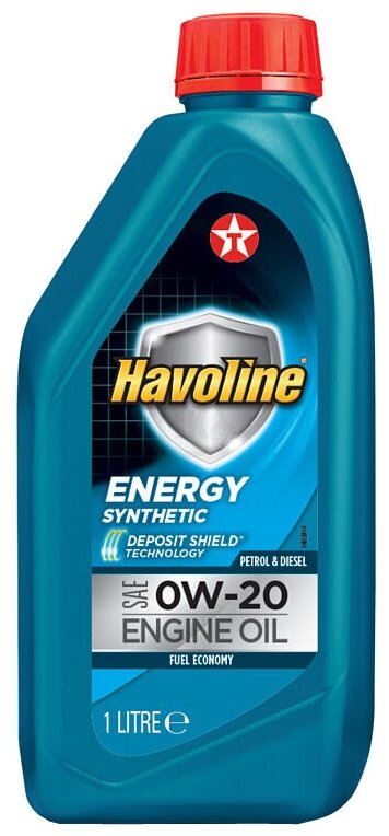Синтетическое моторное масло TEXACO Havoline Energy 0W-20, 1 л