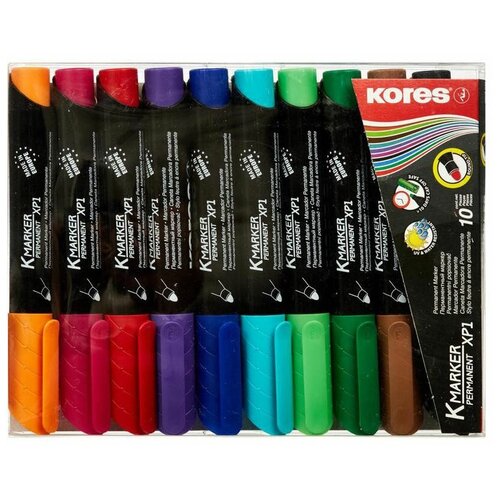 Kores Набор маркеров XP1, 10 шт. (20900), разноцветный, 10 шт.