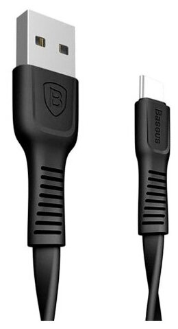 Кабель Baseus Tough Series USB - USB Type-C (CATZY), 1 м, 1 шт, черный