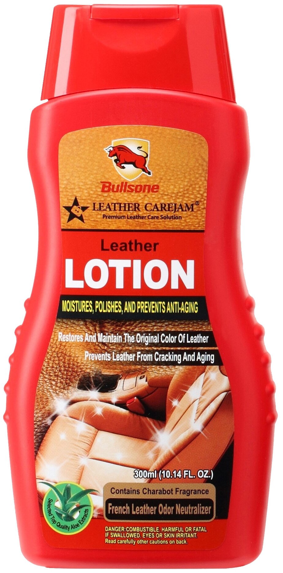 Кондиционер для кожи салона авто экстракт алоэ/ланолин Leather Lotion 300мл WAX 13482900, шт