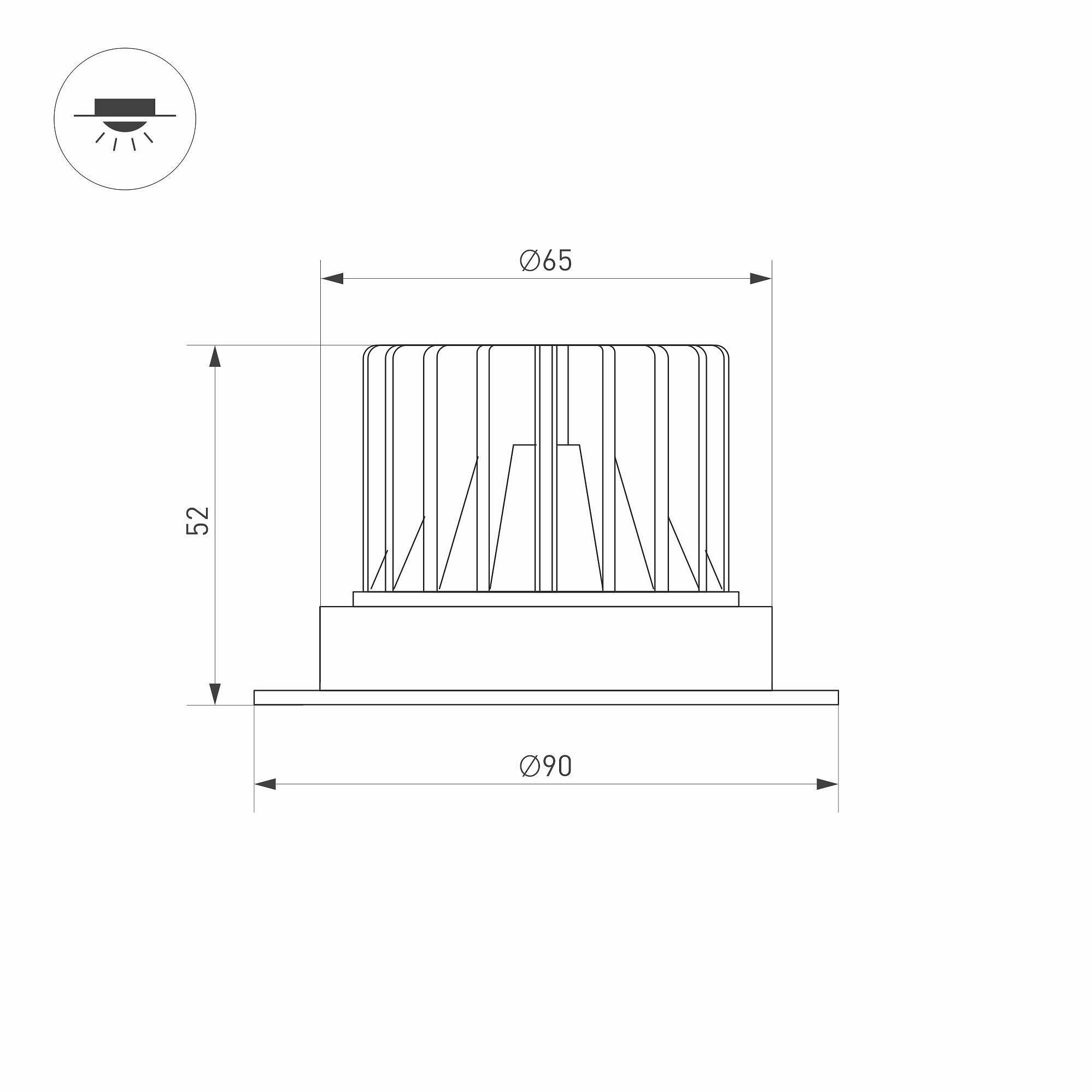 Светильник MS-ATLAS-TRIMLESS-R50-8W Day4000 (BK, 32deg, 230V) (Arlight, IP20 Металл, 5 лет) - фотография № 4