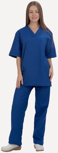 Изображение товара Медицинский костюм тиси "Хирург эконом" цвет синий, размер 40/42
