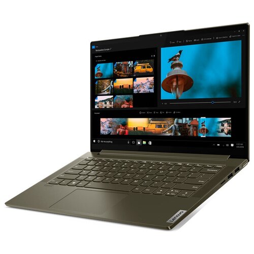 фото Ноутбук lenovo yoga slim 7 14iil05 (intel core i7 1065g7/14"/1920x1080/16gb/1024gb ssd/intel iris plus graphics/windows 10 home) 82a100h7ru, dark moss