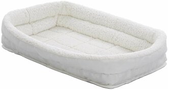 Лежак для собак и кошек Midwest QuietTime Deluxe Fleece Double Bolster 58х45х10 см белый