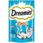 Лакомство для кошек Dreamies Подушечки с лососем - изображение