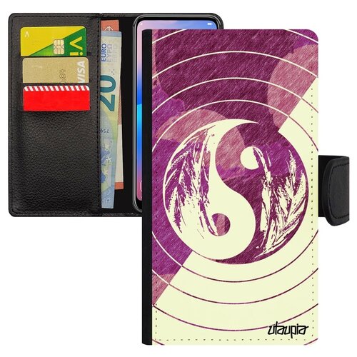 фото Чехол книжка для мобильного apple iphone xr, "инь и ян" добро и зло фэн-шуй utaupia