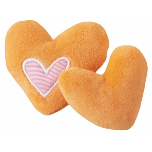 Игрушка для кошек Rogz Plush Hearts, orange