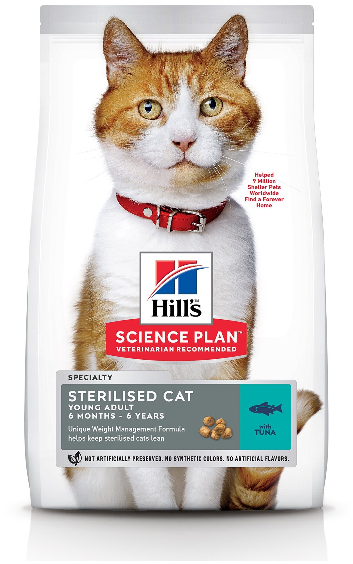 Сухой корм Hill's Science Plan Sterilised Cat Young для взрослых кошек /для взрослых кошек после стерилизации, тунец, 1.5кг - фото №1