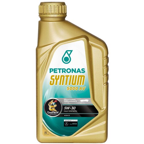 Моторное масло PETRONAS Syntium 5000 AV 5W-30 синтетическое 1 л 18131619 70273E18EU