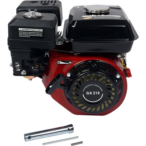 Двигатель бензиновый Krotof GX 210 (7,0 л. с, 212 куб. см, вал 19 мм) / для мотоблока, культиватора, генератора, мотопомпы /кротоф двигатель бензиновый daman 107р19 7 0л с 19 мм вал 61 мм длина вала ручной стартер