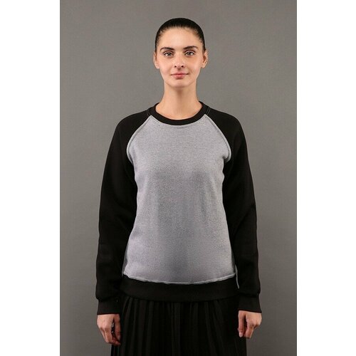 Свитшот Магазин Толстовок, силуэт прямой, средней длины, трикотажный, размер XL-46-48-Woman-(Женский), черный