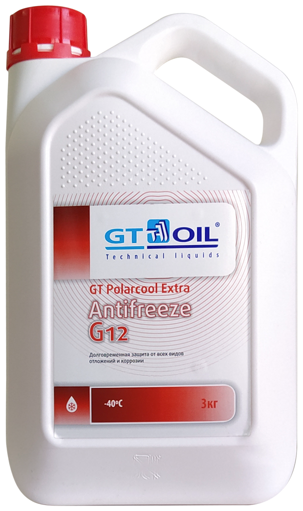 GT OIL Антифриз Polarcool Extra G12 красный, 3 кг 4665300010225 .