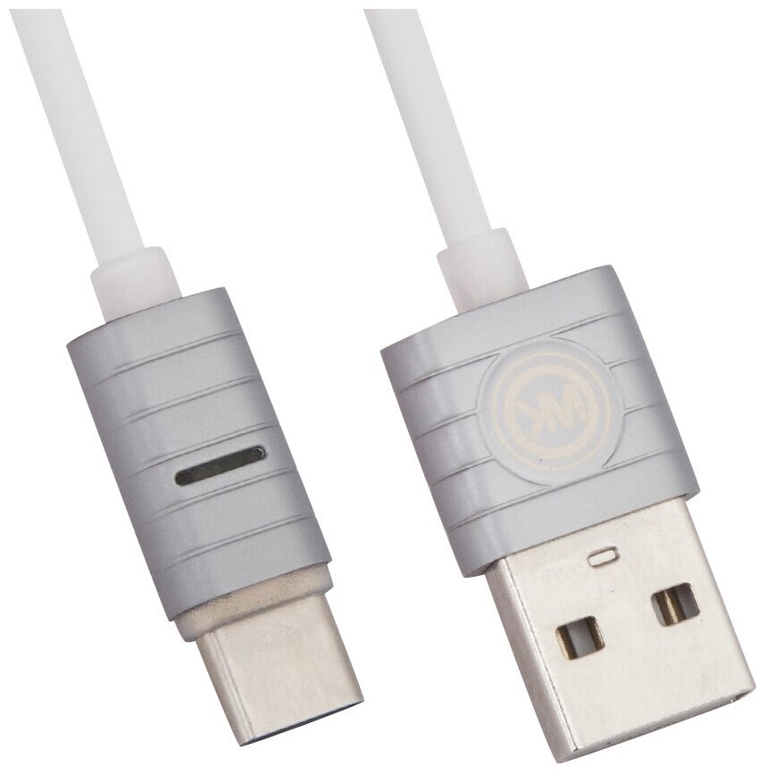 USB кабель WK Breathing WDC-045 USB Type-C серебряный