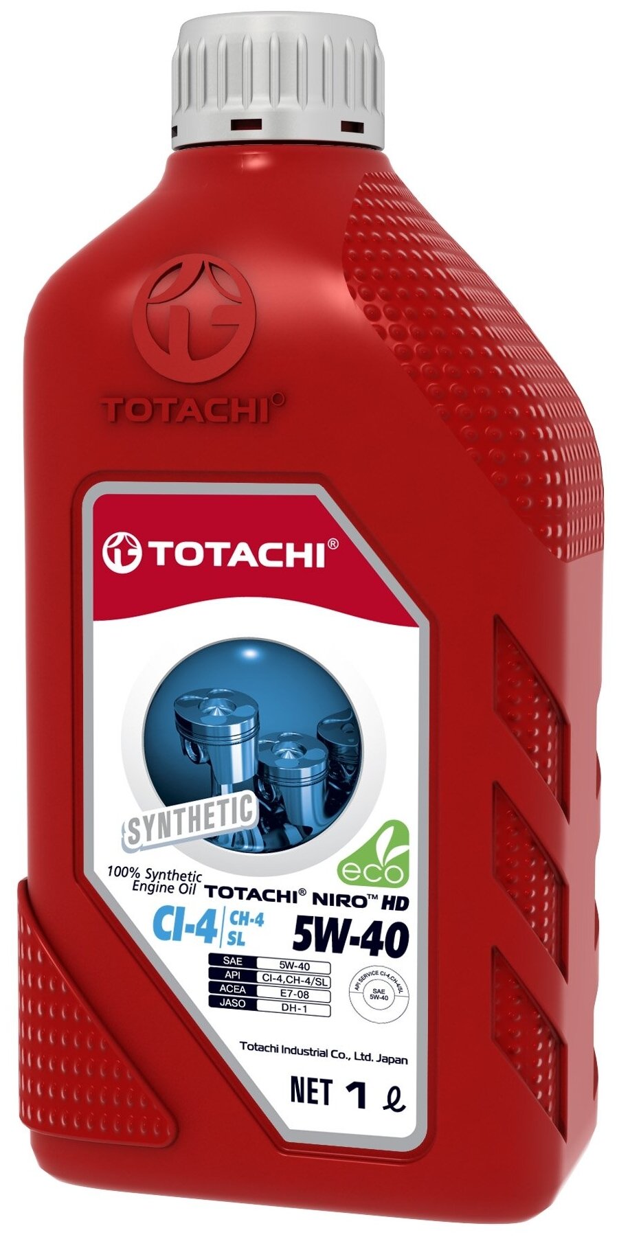 TOTACHI 17801 TOTACHI NIRO HD Synthetic 5W40 пласт. (1L)_масло моторн.!синт.\API CI-4/SL, ACEA E7, VDS-3, MB 228.3