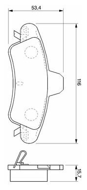 Тормозные колодки Bosch - фото №1