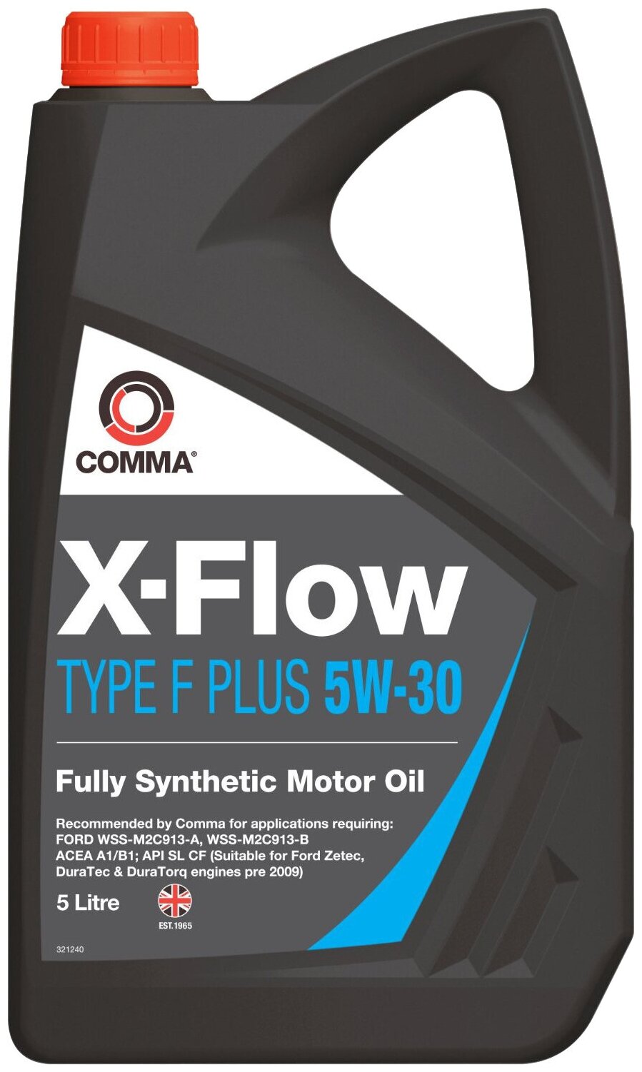 COMMA XFFP5L COMMA 5W30 X-FLOW TYPE F PLUS (5L)_масло мот.! синт.\ ACEA A5/B5,API SL/CF,FORD WSS-M2C913-B/A 1шт