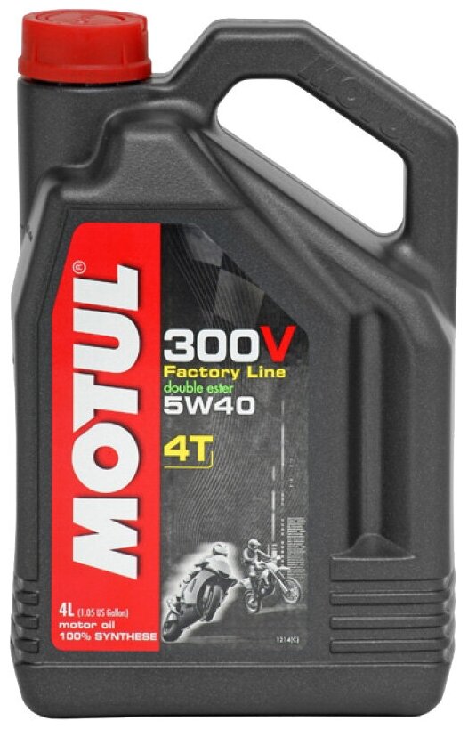 Синтетическое моторное масло Motul 300V Factory Line Road Racing 5W40, 4 л