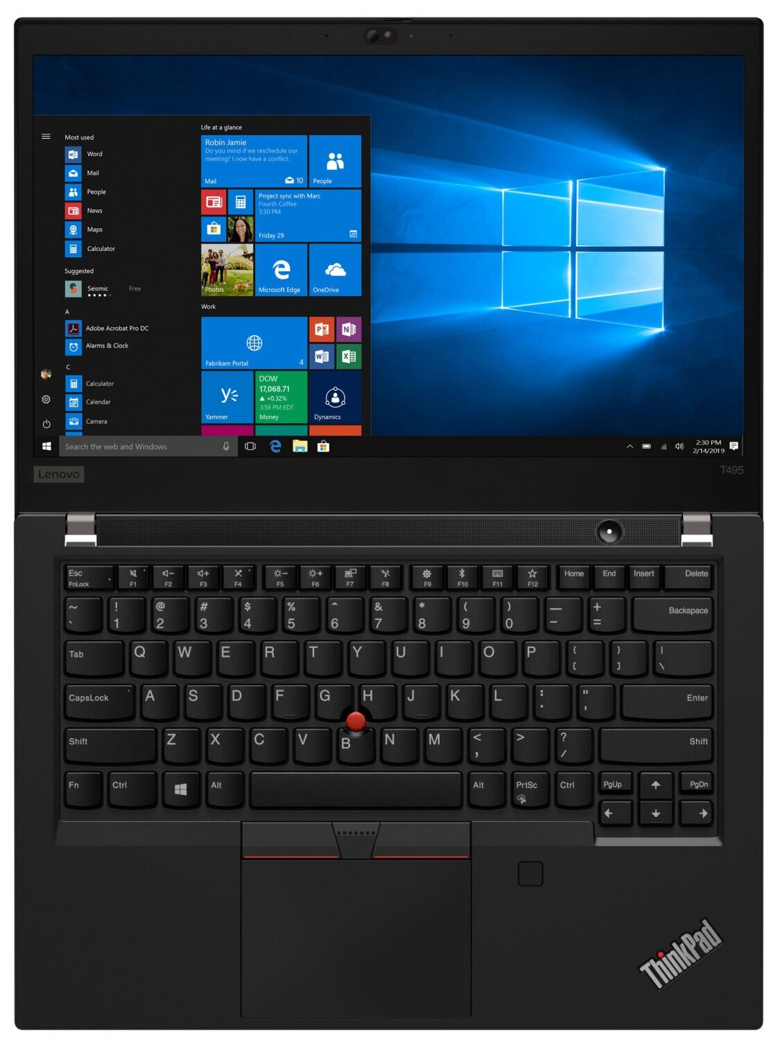 Ноутбук Lenovo THINKPAD T495 (1920x1080, AMD Ryzen 7 PRO 2.3 ГГц, RAM 8 ...